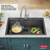 33” Drop-In Top Mount 16 Gauge Workstation Kitchen Sink Single Bowl with WorkFlow™ Ledge and Accessories